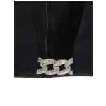 David Koma Top 3d Crystsal Chain And Square Neck