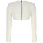 David Koma Top 3d Crystsal Chain And Square Neck