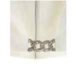 David Koma Top 3d Crystsal Chain And Square Neck