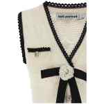 Self-Portrait White Pointelle Knit Mini Dress