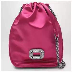 ROGER VIVIER Nano Pilgrim bag in fuchsia satin