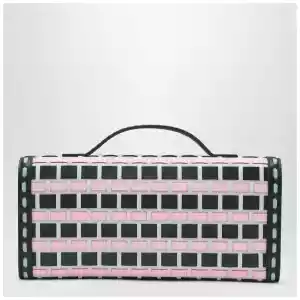 ROGER VIVIER Belle Vivier ice/pink/navy blue clutch bag