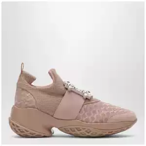 ROGER VIVIER Viv' Run trainers with crystals collant-coloured