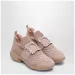 ROGER VIVIER Viv' Run trainers with crystals collant-coloured