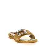 Roger Vivier Raffia Jewel Sandals