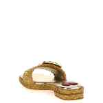 Roger Vivier Raffia Jewel Sandals