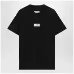 MM6 Maison Margiela Black cotton jersey T-shirt with logo patch