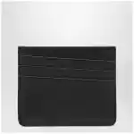 Maison Margiela Four Stitches Card Holder in Black Calf Leather