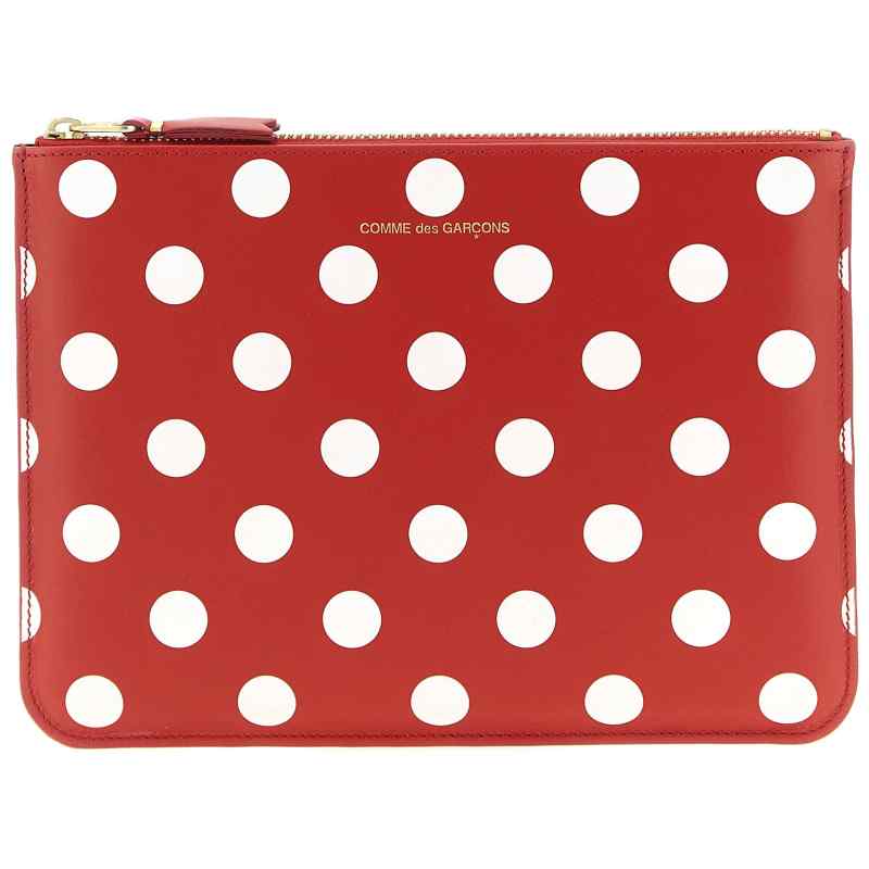 SA5100PDRED_01_M_2026-01-13T08-40-50.086Z Comme Des Garcons Wallet Polka Dots Printed Wallet