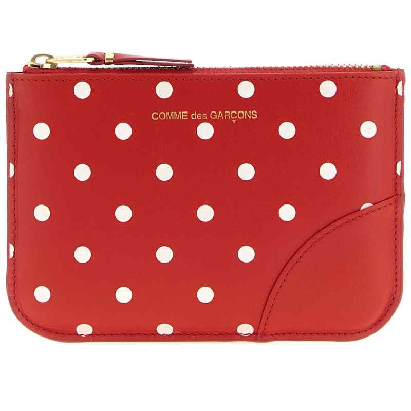 SA8100PDRED_01_M_2025-12-15T14-19-20.378Z Comme Des Garcons Wallet Polka Dots Printed Card Holder