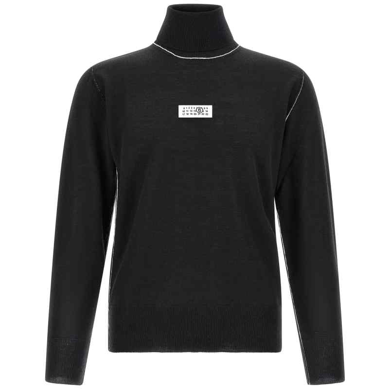 SH0HA0009M13037900_01_M_2026-07-01T08-35-43.902Z Mm6 Maison Margiela Turtleneck Sweater With Contrast Stitching