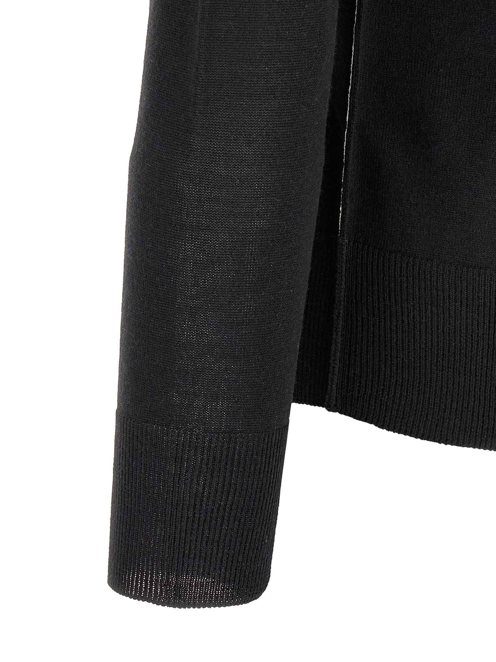 Mm6 Maison Margiela Turtleneck Sweater With Contrast Stitching