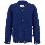 Mm6 Maison Margiela Distressed Wool Cardigan