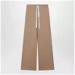 S Max Mara Camel Cotton Jersey Trousers