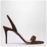 Aquazzura So Nude mid-heel sandals in Espresso