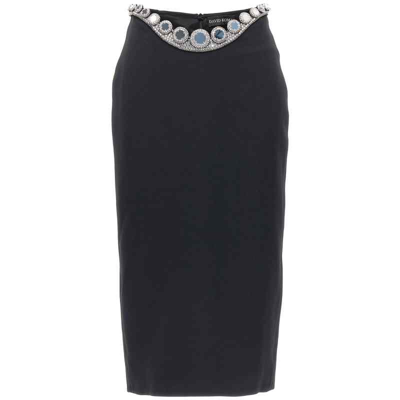David Koma Puffer Circle Embroidery Skirt