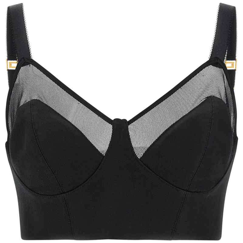 Elisabetta Franchi Cool Wool And Tulle Top