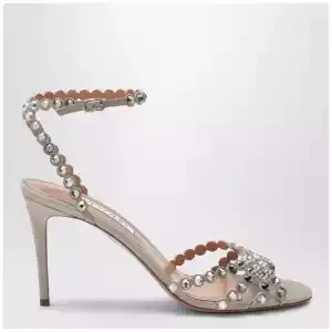 Aquazzura Tequila crystal-embellished suede sandals