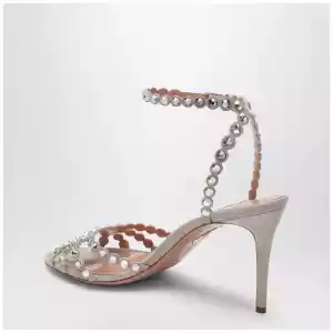 Aquazzura Tequila crystal-embellished suede sandals