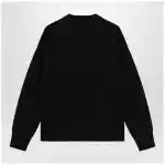Ami Paris Black Ami de Coeur virgin wool sweater
