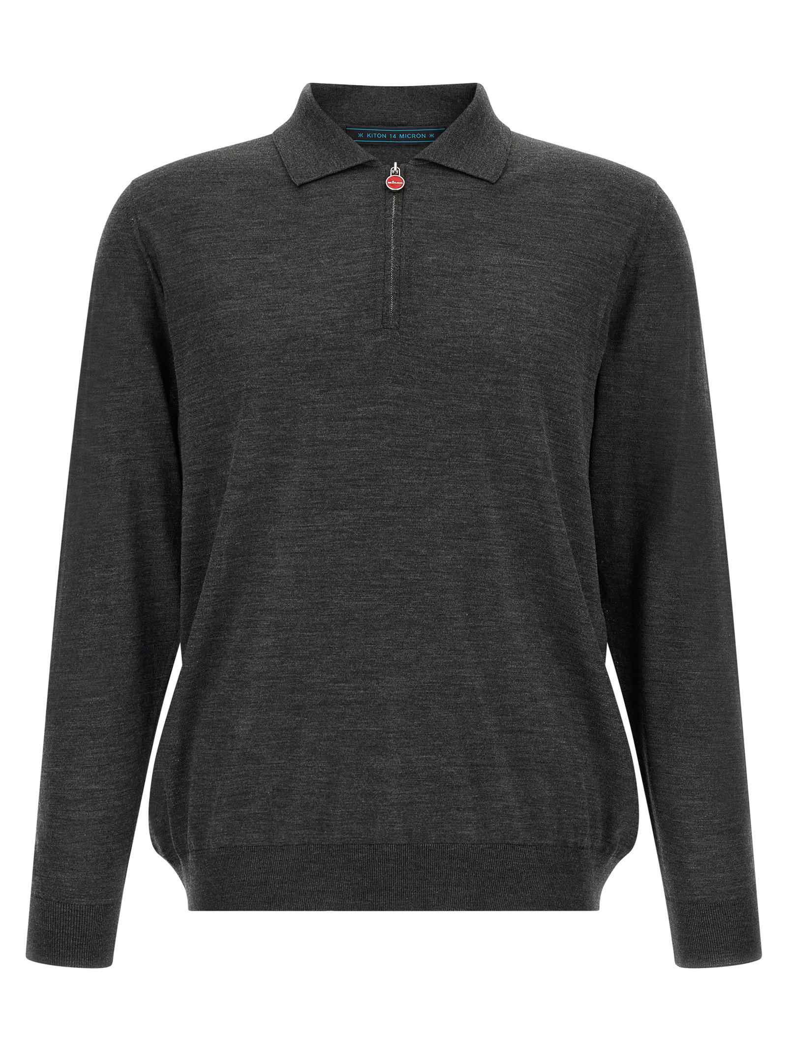 Kiton Wool Polo Shirt 14 Microns