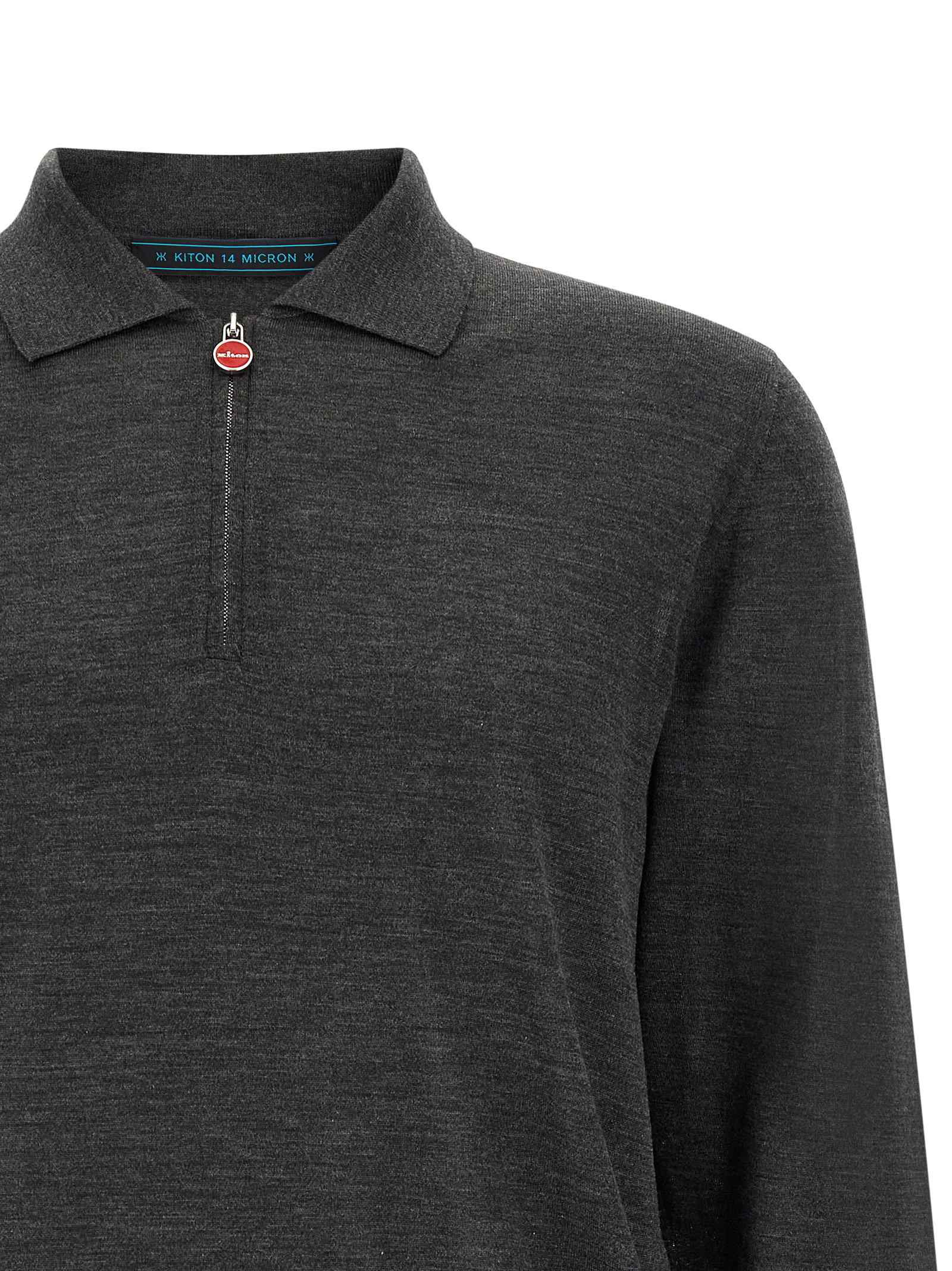 Kiton Wool Polo Shirt 14 Microns