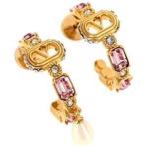Valentino Garavani Ovalette Earrings With Rhinestones