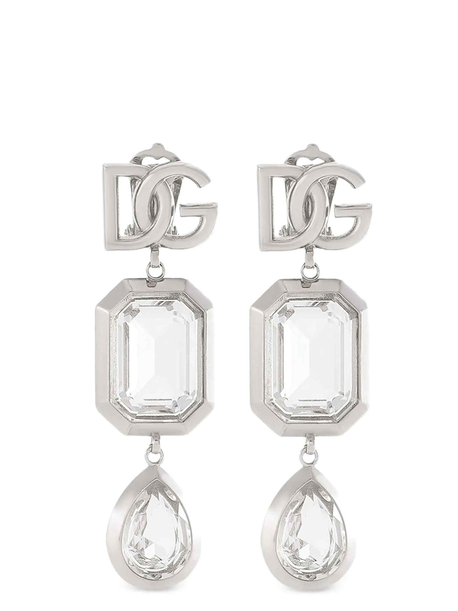 Dolce & Gabbana Pendant Earrings With Crystals