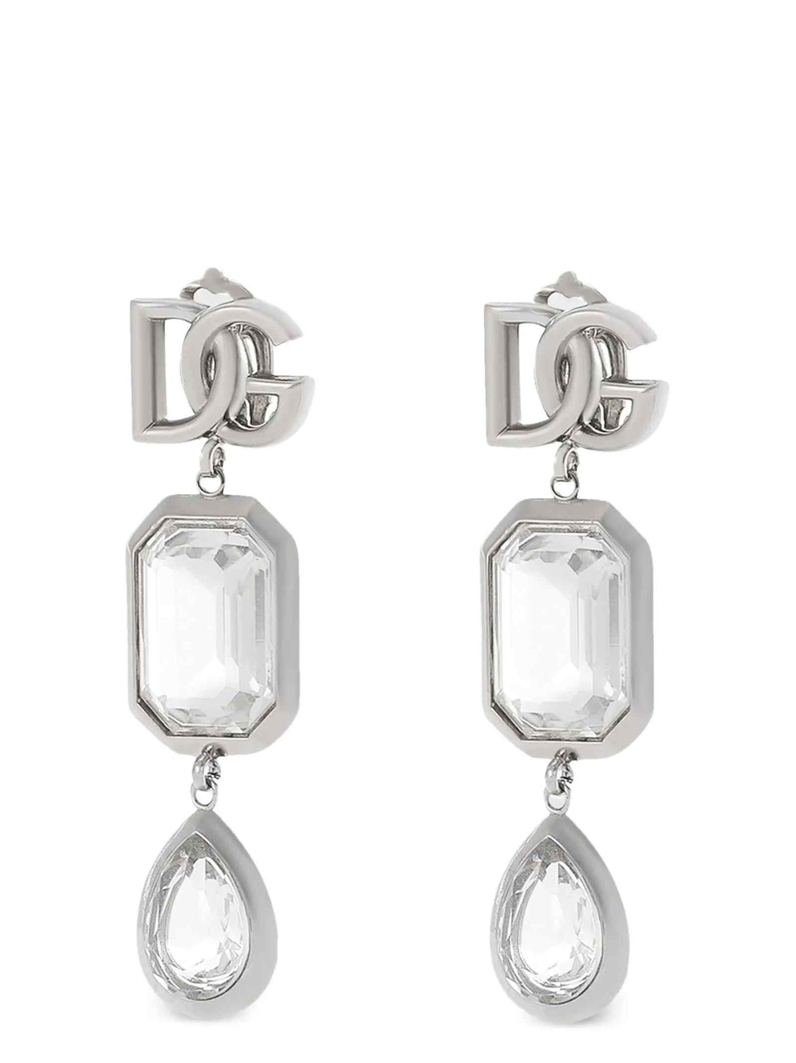 Dolce & Gabbana Pendant Earrings With Crystals