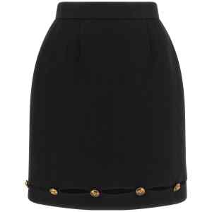 Versace Grain De Poudre Wool Skirt