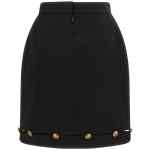Versace Grain De Poudre Wool Skirt
