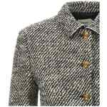 Versace Bouclé Wool Blend Blouson Jacket