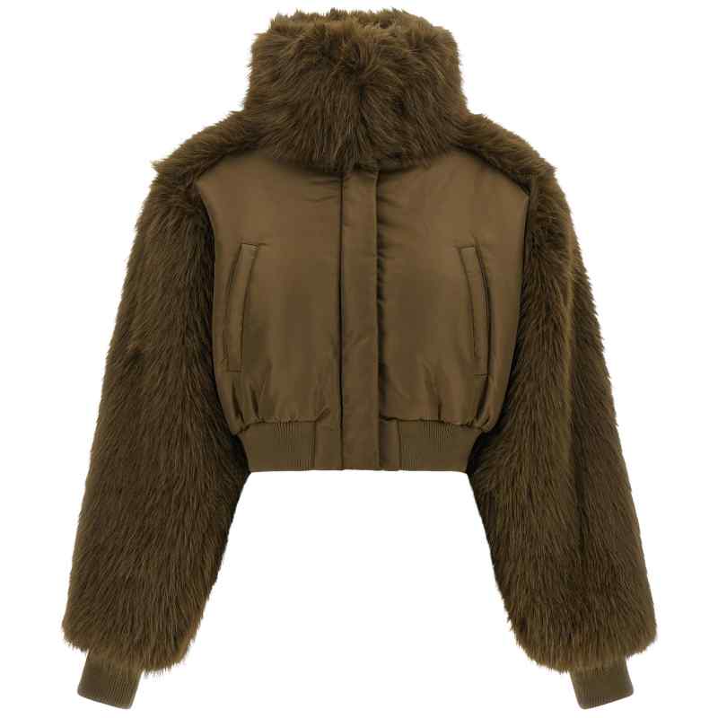 107671A2OIL67_01_M_2026-08-25T09-42-58.102Z Pinko Bomber Jacket With Fur Inserts