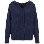 Pinko Seicento Cardigan With Rhinestones And Hood