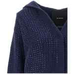 Pinko Seicento Cardigan With Rhinestones And Hood