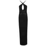 Monot Pre Cut-out detail silk crepe long dress