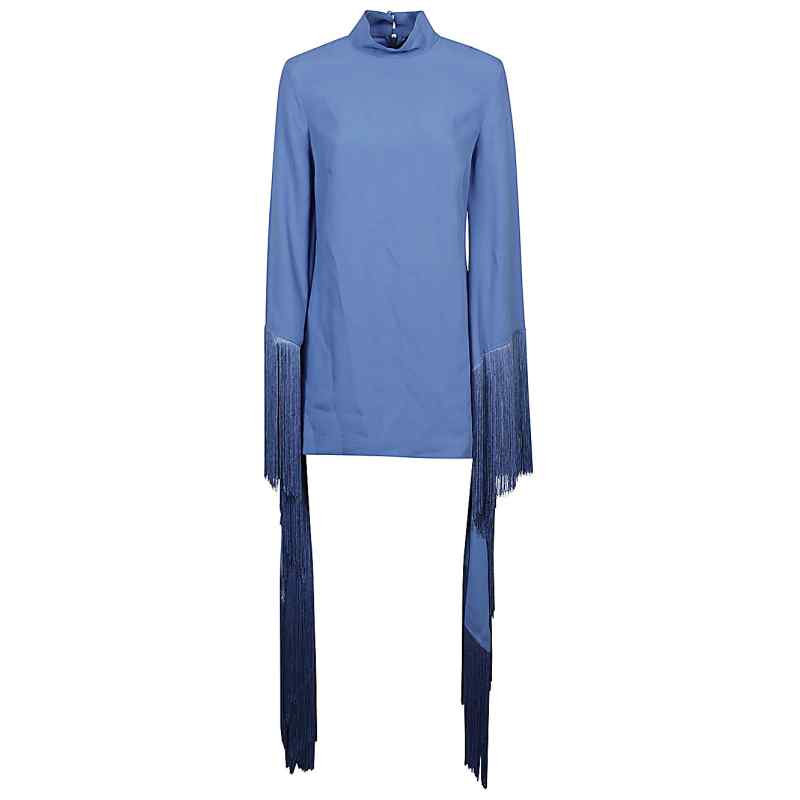 110219016-ss24-tallermarmomain-tmss2430603ocean Taller Marmo Main Mini Del Mar fringed mini dress