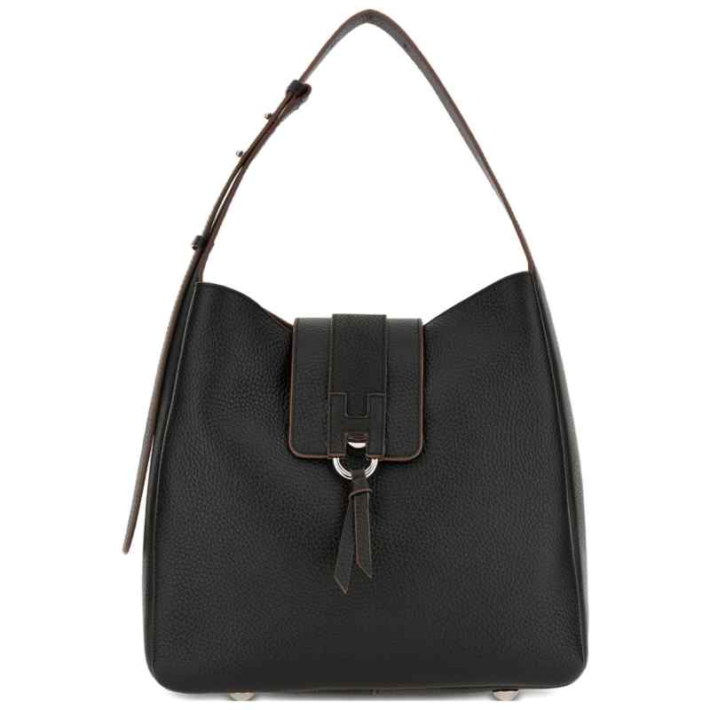 190161495-ss26-hogan-kbw01xs0200th1b999 Hogan Trend Black Hobo Bag