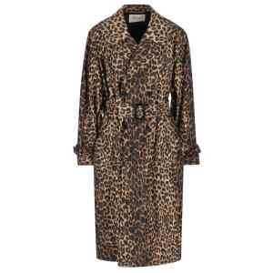 Saint Laurent Coats LEOPARD PRINT