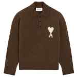 AMI PARIS T-shirts and Polos BROWN
