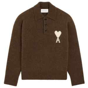 AMI PARIS T-shirts and Polos BROWN