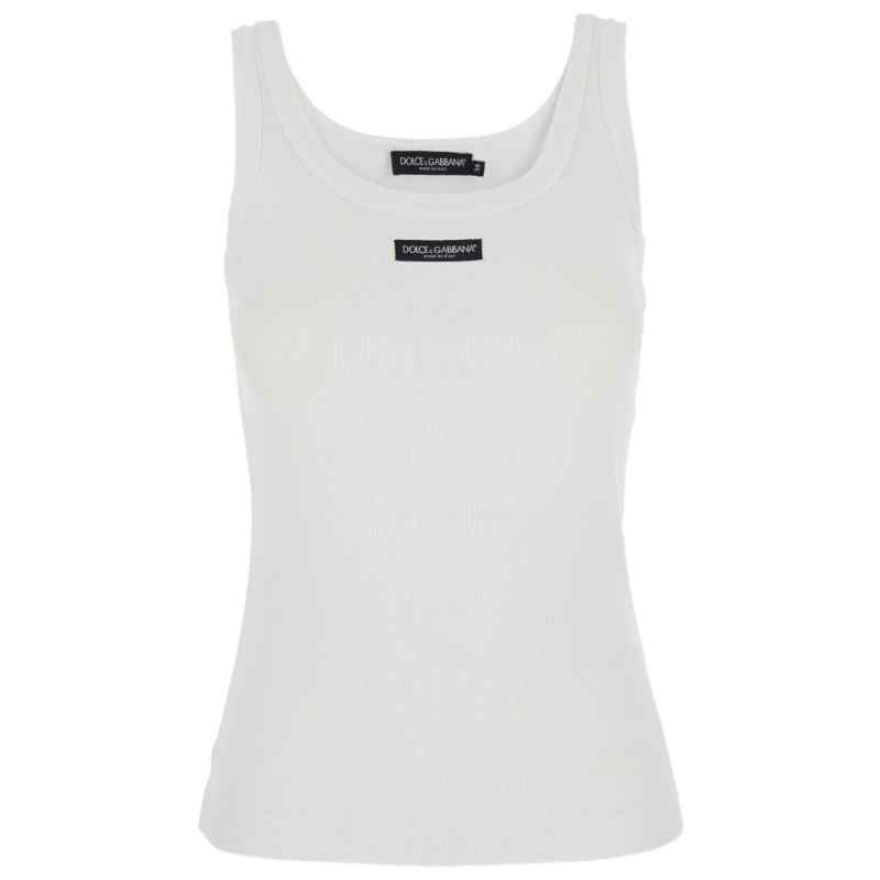 200018354-fw26-dolcegabbanapre-f8w51tfu7avw0800 Dolce & Gabbana Top WHITE