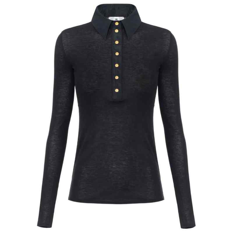 200020493-fw26-elisabettafranchimain-md12b67e2110 Elisabetta Franchi T-shirts and Polos BLACK
