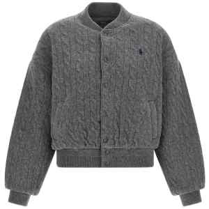 Polo Ralph Lauren Padded Knit Braided Bomber Jacket