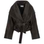 Magda Butrym Shawl Collar Leather Jacket