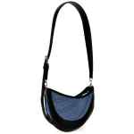 Mugler Small Denim Spiral Curve 01 Shoulder Bag