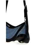 Mugler Small Denim Spiral Curve 01 Shoulder Bag