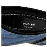 Mugler Small Denim Spiral Curve 01 Shoulder Bag
