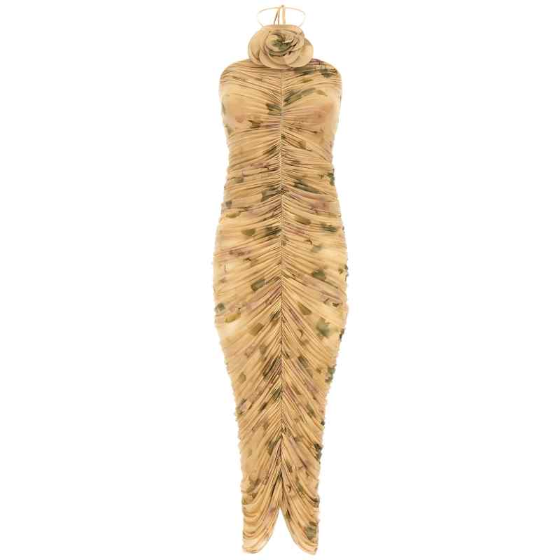 252926BEIGE_01_M_2026-08-20T10-10-22.46Z Magda Butrym Dress37 Dress With 3d Floral Detail