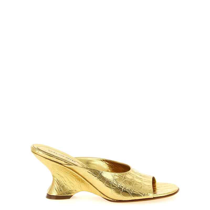 Dries Van Noten Curved Wedge Mules
